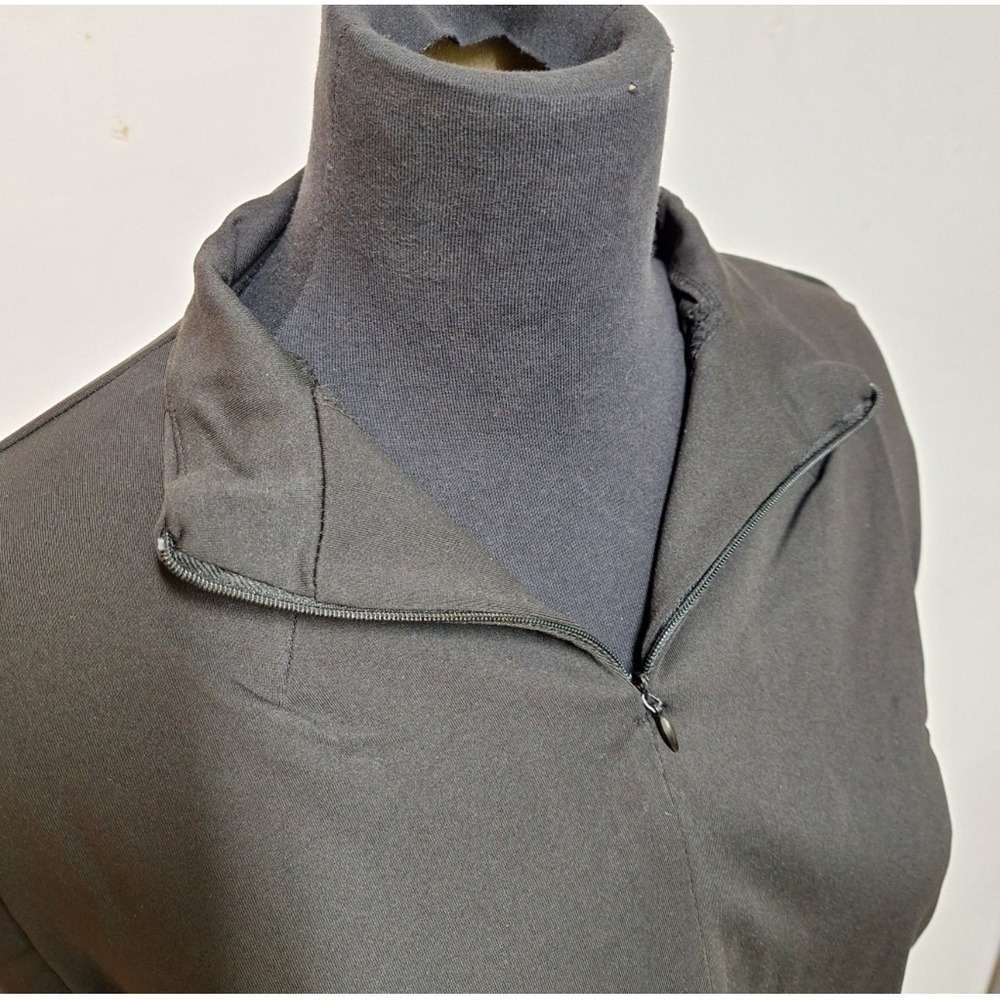 Shadow Sport Womens XL Black Quarter Zip Pullover Thumbhole Active Top - Picture 6 of 8